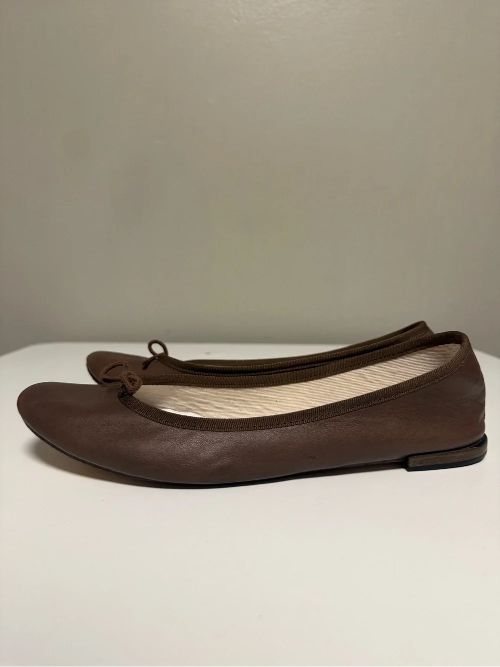 Repetto Cendrillon Ballet Flats Ristretto Brown Leather Women’s EU 41 US 10